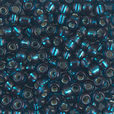 Dyed Silver-Lined Blue Zircon Miyuki Seed Beads 6/0