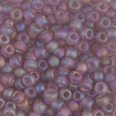 Matte Transparent Light Amy AB Miyuki Seed Beads 6/0