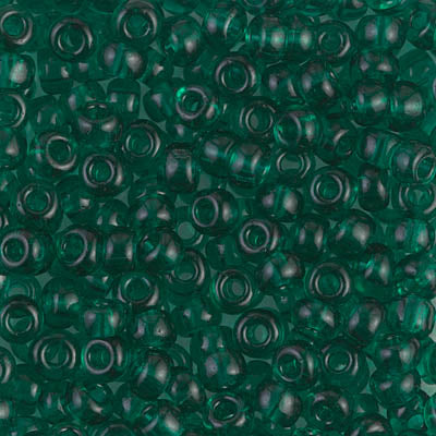 Transparent Emerald Miyuki Seed Beads 6/0