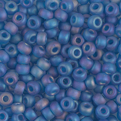 Matte Transparent Capri AB Miyuki Seed Beads 6/0