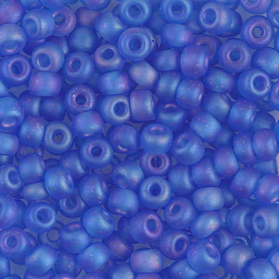 Matte Transparent Sapphire AB Miyuki Seed Beads 6/0