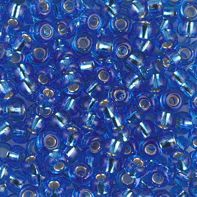 Silver-Lined Sapphire Miyuki Seed Beads 6/0