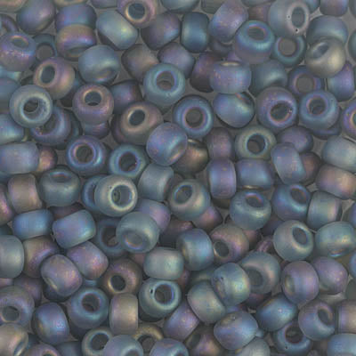 Matte Transparent Grey AB Miyuki Seed Beads 6/0