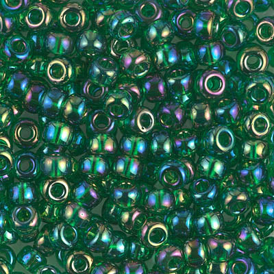 Transparent Green Luster Miyuki Seed Beads 6/0