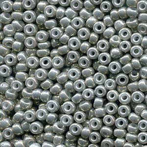 Galvanized Gray Luster Miyuki Seed Beads 6/0