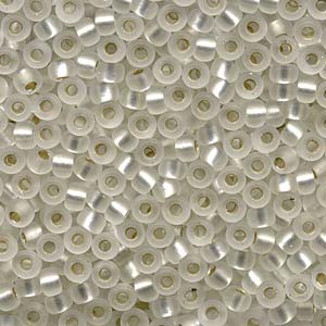 Matte Silver-Lined Crystal Miyuki Seed Beads 6/0