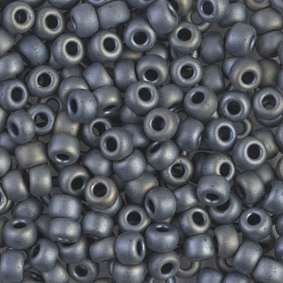 Matte Metallic Silver Gray Miyuki Seed Beads 6/0