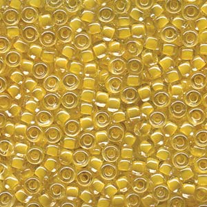 Lemon Lined Crystal Miyuki Seed Beads 6/0