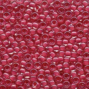 Carnation Pink Lined Crystal Miyuki Seed Beads 6/0