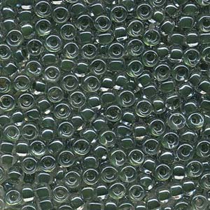 Forest Green Lined Crystal Miyuki Seed Beads 6/0