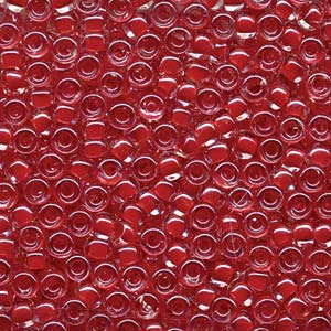 Dark Coral Lined Crystal Miyuki Seed Beads 6/0