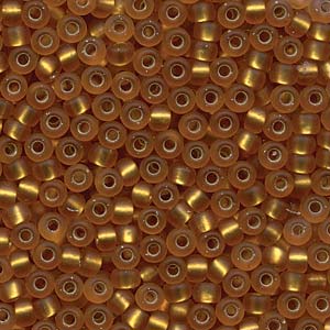 Matte Silver-Lined Topaz Miyuki Seed Beads 6/0