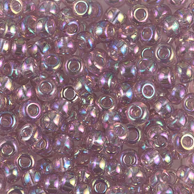 Transparent Dark Smoky Amethyst AB Miyuki Seed Beads 6/0