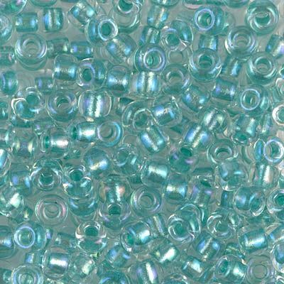 Light Teal Lined Crystal Miyuki Seed Beads 6/0