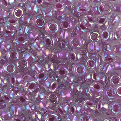 Raspberry Lined Crystal AB Miyuki Seed Beads 6/0