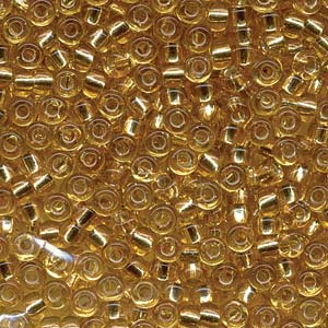 Silver-Lined Gold Miyuki Seed Beads 6/0