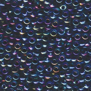 Blue Lined Aqua AB Miyuki Seed Beads 6/0