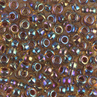 Root Beer Lined Light Topaz Miyuki Seed Beads 6/0