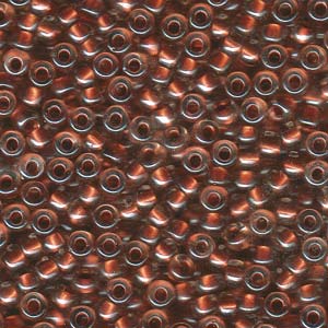Pearlized Pink/Copper Miyuki Seed Beads 6/0