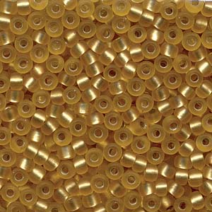 Matte Silver-Lined Gold Miyuki Seed Beads 6/0