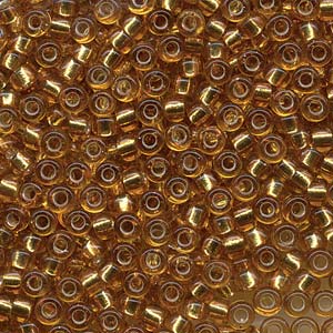 Silver-Lined Dark Gold Miyuki Seed Beads 6/0