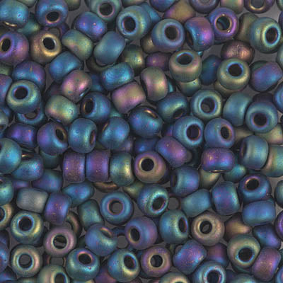 Matte Black AB Miyuki Seed Beads 6/0
