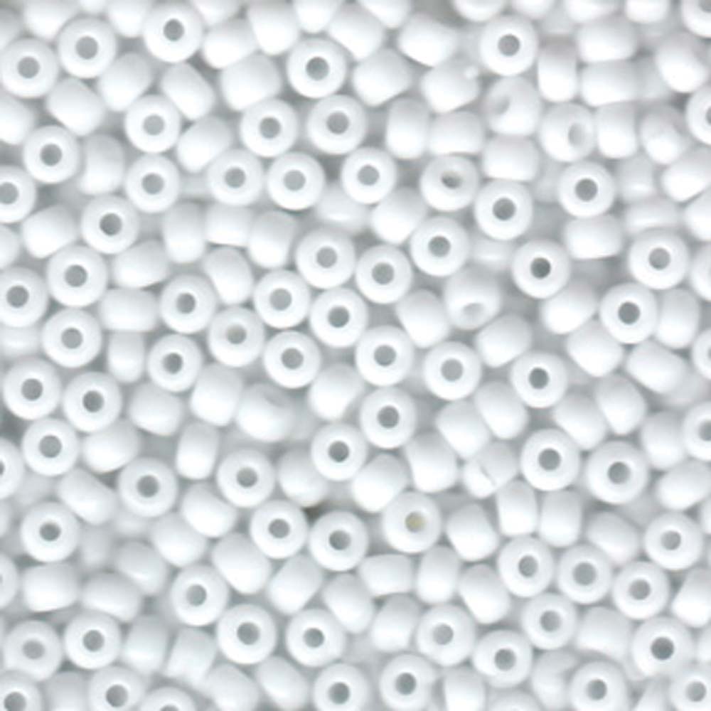 Opaque White Miyuki Seed Beads 6/0