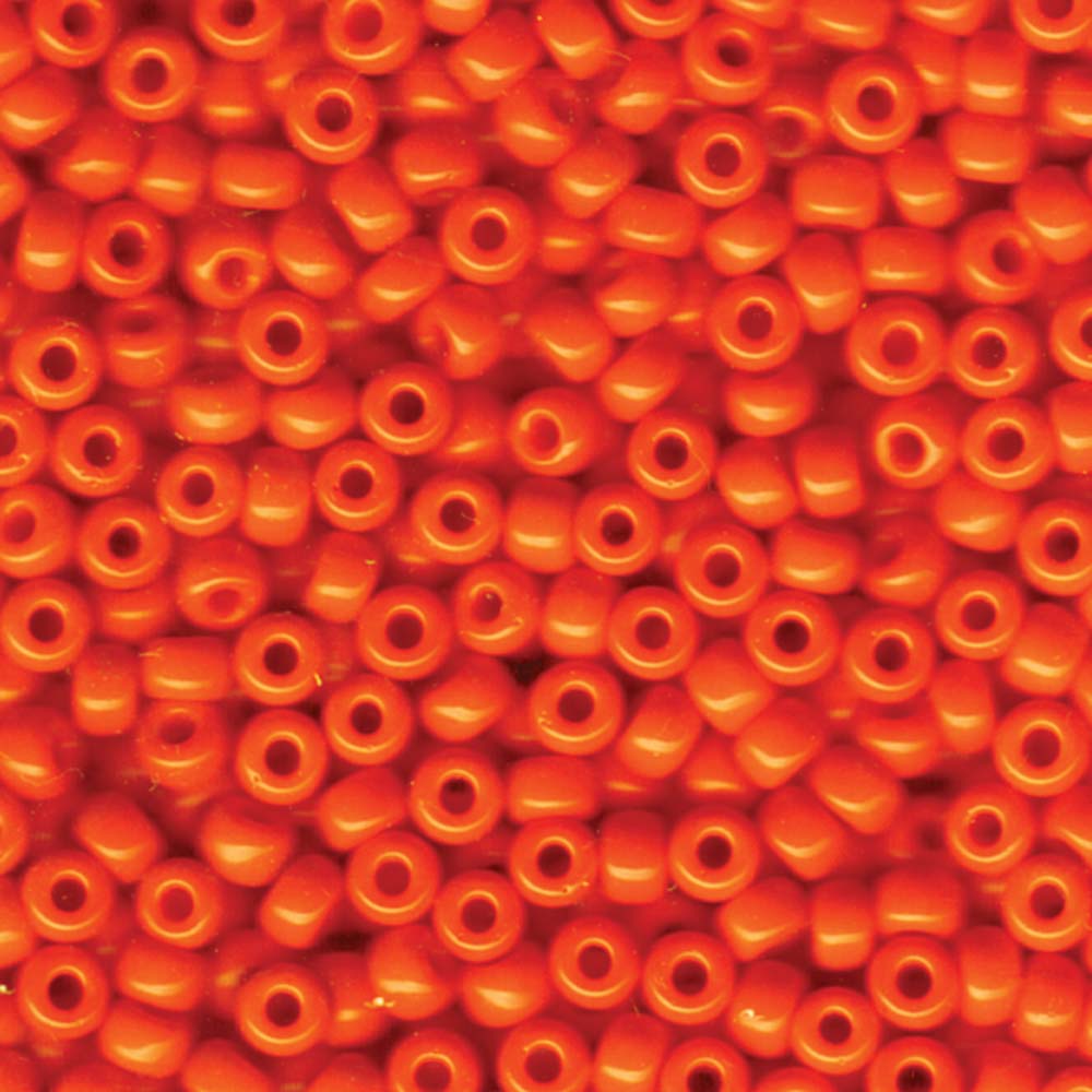 Opaque Orange Miyuki Seed Beads 6/0