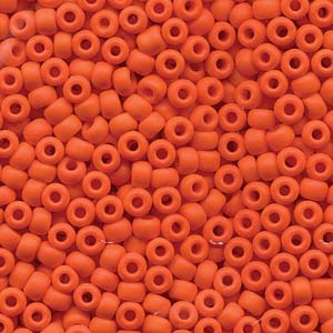 Matte Opaque Orange Miyuki Seed Beads 6/0
