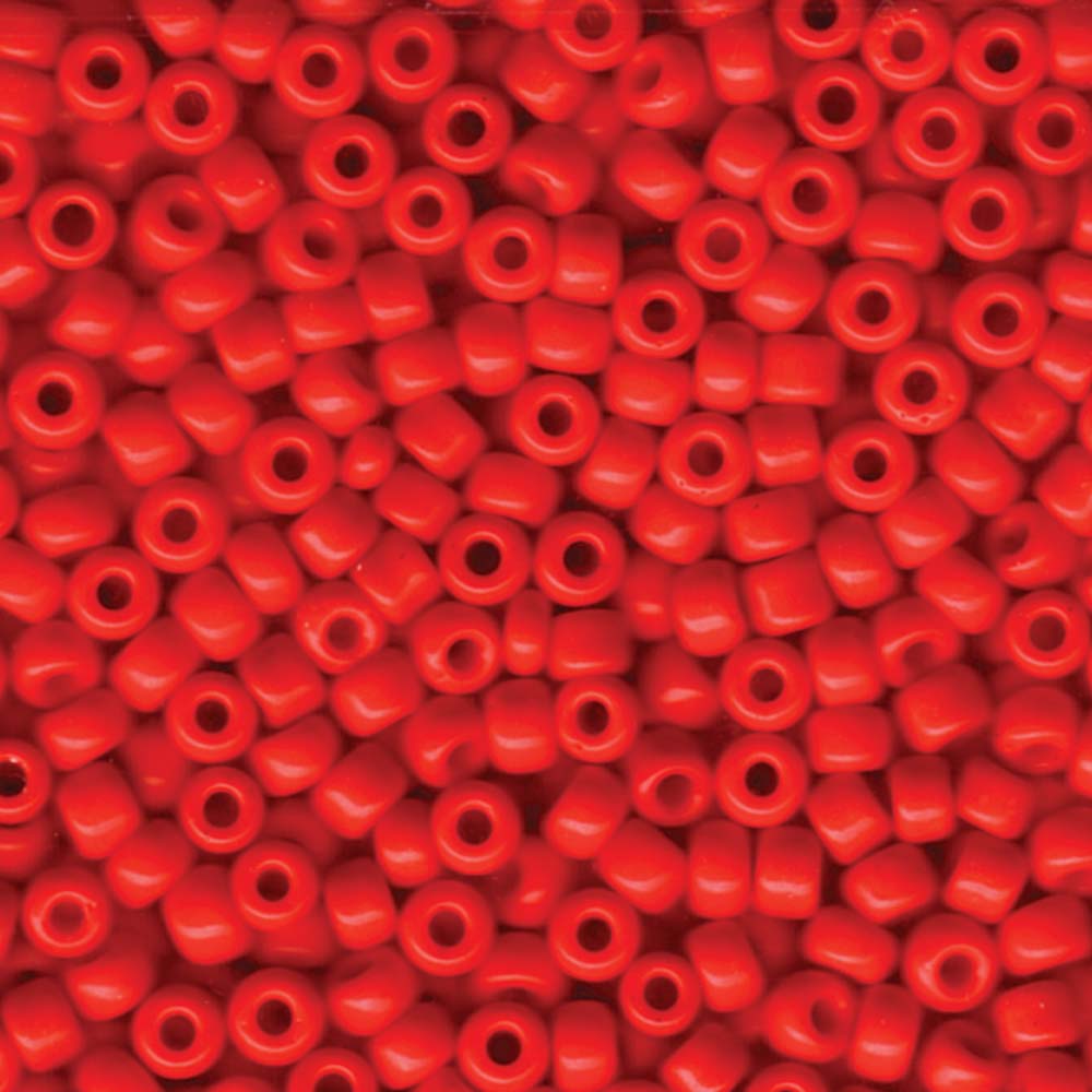 Opaque Red Miyuki Seed Beads 6/0