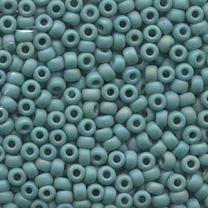 Opaque Turquoise Green AB Matte Miyuki Seed Beads 6/0