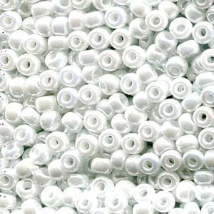 White Pearl Ceylon Miyuki Seed Beads 6/0