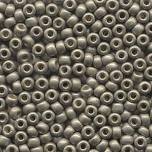 Duracoat Matte Galvanized Light Pewter Miyuki Seed Beads 6/0