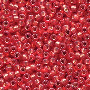 Duracoat Silver-Lined Dyed Watermelon Miyuki Seed Beads 6/0