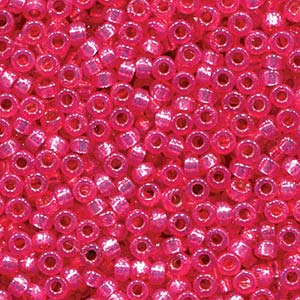 Duracoat Silver-Lined Dyed Flamingo Miyuki Seed Beads 6/0