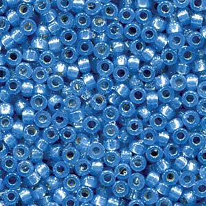 Duracoat Silver-Lined Dyed Aqua Miyuki Seed Beads 6/0
