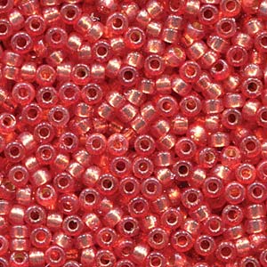 Duracoat Silver-Lined Dyed Persimmon Miyuki Seed Beads 6/0
