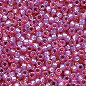 Duracoat Silver-Lined Dyed Lilac Miyuki Seed Beads 6/0