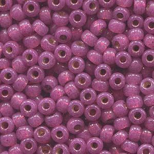 Duracoat Silver-Lined Dyed Peony Pink Miyuki Seed Beads 6/0