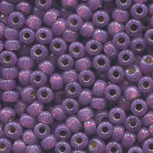 Duracoat Silver-Lined Dyed Dark Lilac Miyuki Seed Beads 6/0