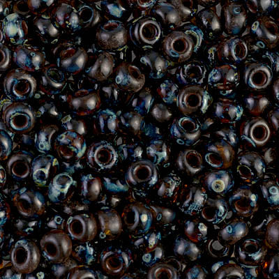 Picasso Dark Amber Transparent 6/0 Miyuki Seed Beads 6/0