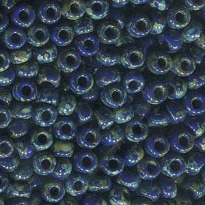 Picasso Opaque Cobalt Picasso Miyuki Seed Beads 6/0