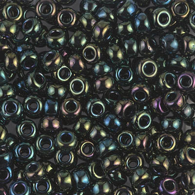 Metallic Olive Iris Miyuki Seed Beads 6/0