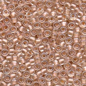 Inside Dyed Pearlize Peach Miyuki Seed Beads 6/0