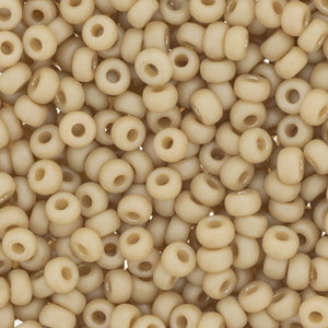 Frosted Opaque Glaze Rainbow Ivory Miyuki Seed Beads 6/0