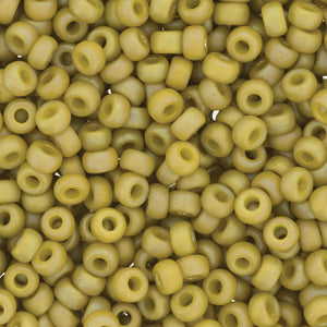 Frosted Opaque Glaze Rainbow Pistachio Miyuki Seed Beads 6/0