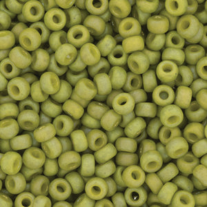 Frosted Opaque Glaze Rainbow Olive Miyuki Seed Beads 6/0