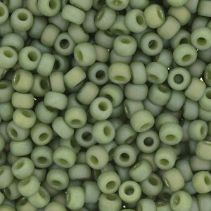 Frosted Opaque Glaze Rainbow Kiwi Miyuki Seed Beads 6/0