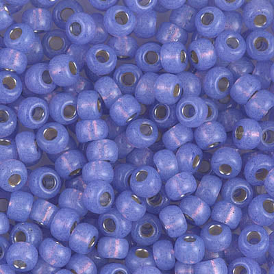 Dyed Violet Silver-Lined Alabaster Miyuki Seed Beads 6/0