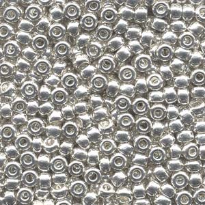 Bright Sterling Plated Miyuki Seed Beads 6/0